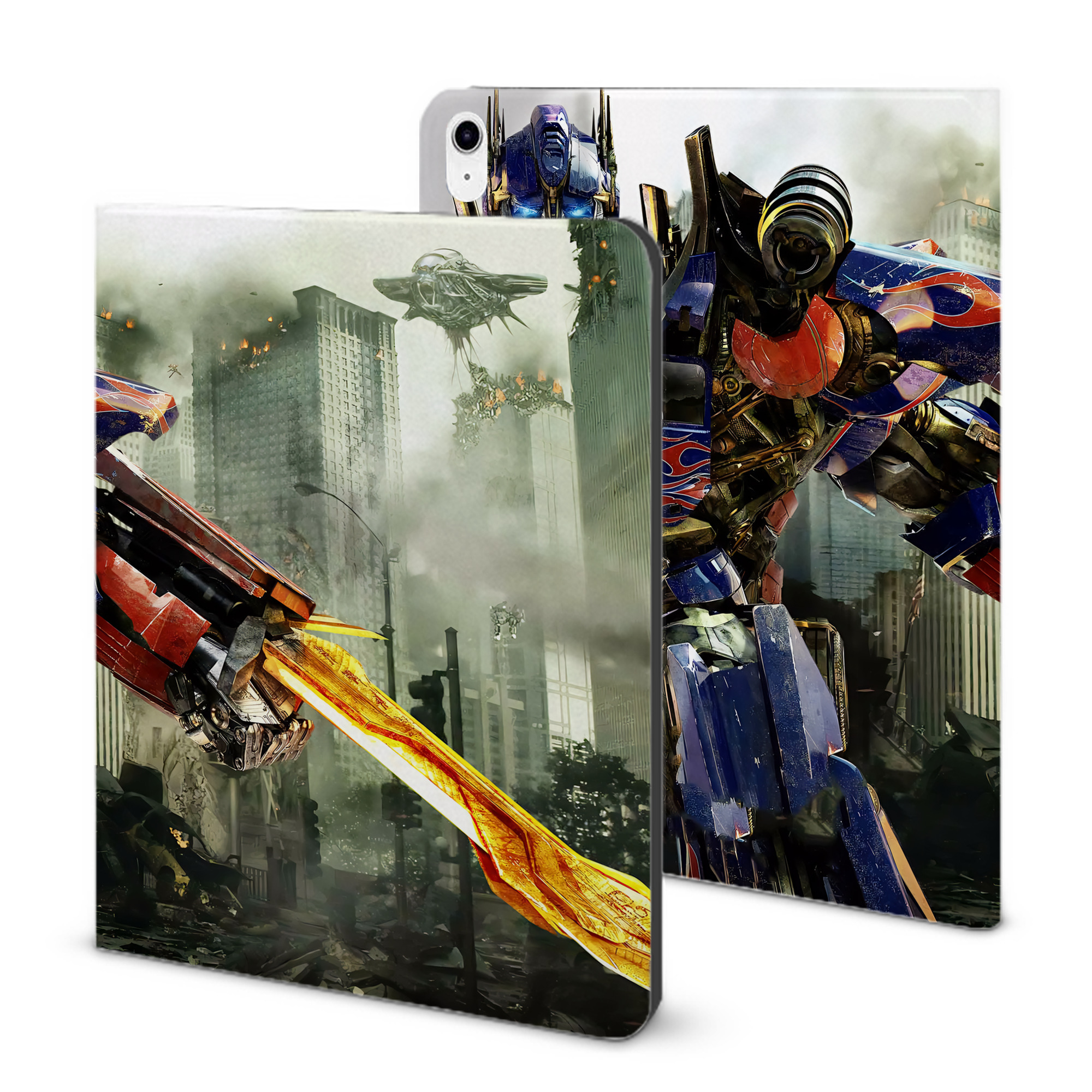 （画像用） Transformers トランスフォーマー IPad ケース ブック型 PUレザー TPU 耐衝撃 軽量 薄型 ペン収納なし 全面保護 IPad 各モデル対応